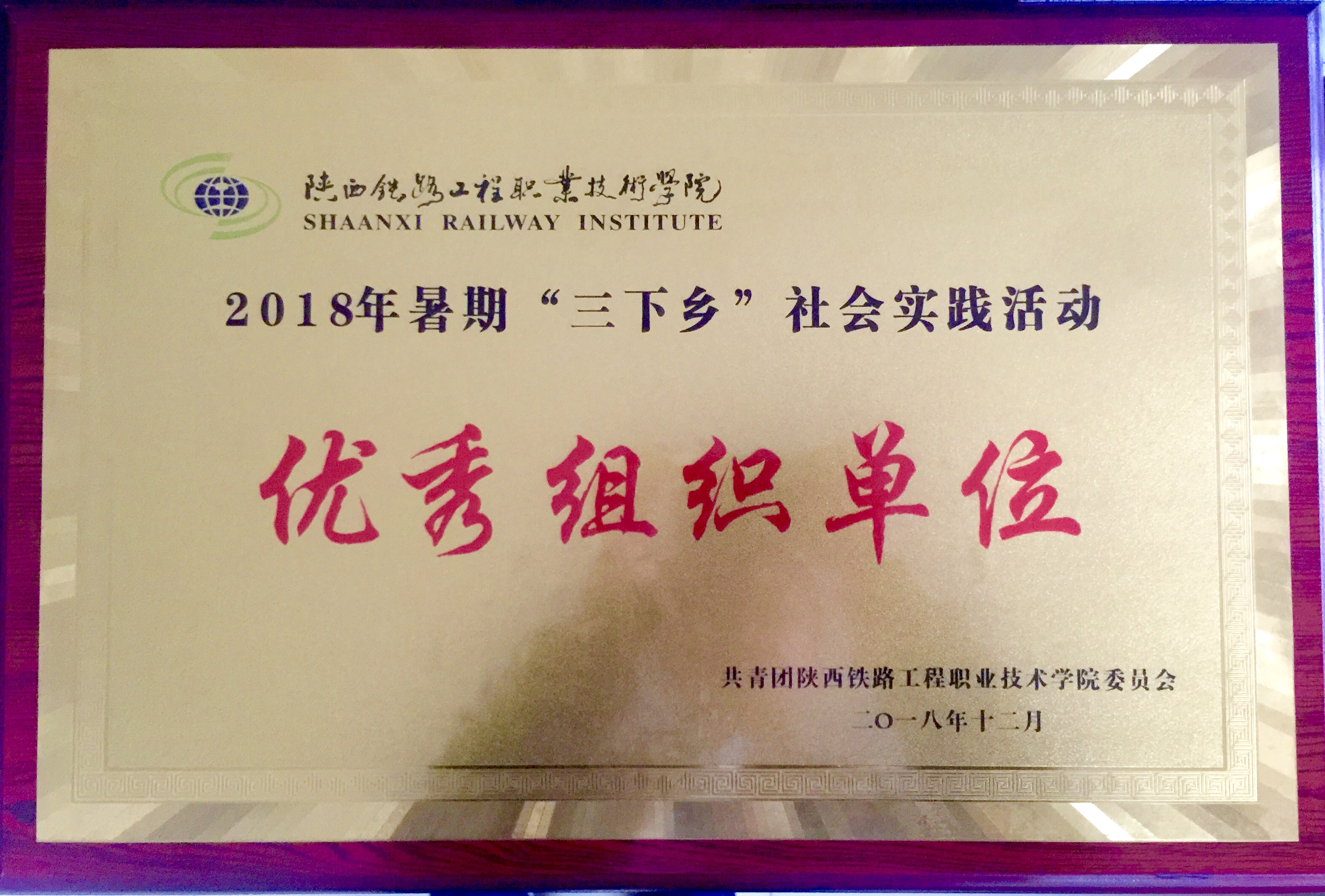 管理工程系2018年暑期"三下乡"社会实践团队荣获省级优秀团队